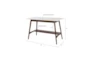 Porter 48" Small Mid Century Modern Pecan Wood 24" Desk With 1 Drawer + 1 Shelf - Detail