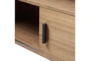 Tolmie 54" Brown 4 Shelf Wood Bookcase With Doors - Detail