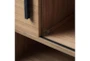 Tolmie 54" Brown 4 Shelf Wood Bookcase With Doors - Detail