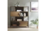 Tolmie 54" Brown 4 Shelf Wood Bookcase With Doors - Room