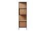 Tolmie 54" Brown 4 Shelf Wood Bookcase With Doors - Side