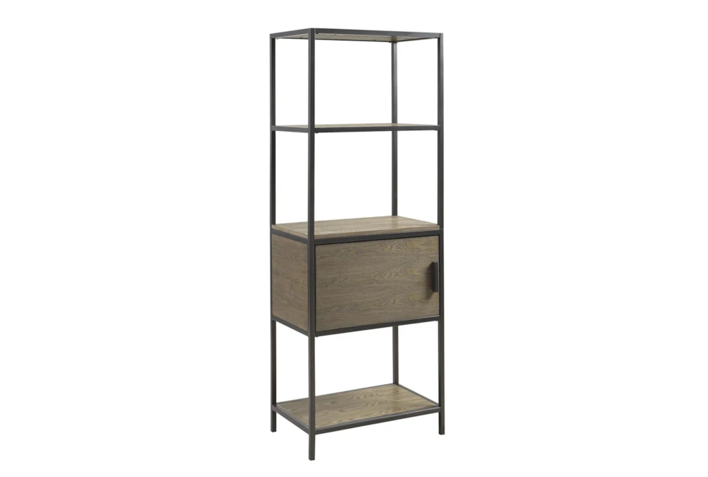 Darlen 48" Grey 3 Shelf Wood Bookcase With Storage Cabinet