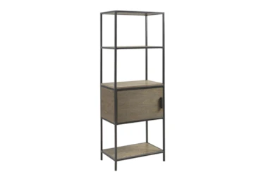 Darlen 48" Grey 3 Shelf Wood Bookcase With Storage Cabinet