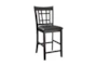 Henry Brown Counter Stool With Faux Leather Seat Set Of 2 - Side