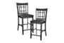 Henry Brown Counter Stool With Faux Leather Seat Set Of 2 - Signature