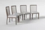 Luis Wood Back Dining Chair Set Of 4 - Side