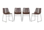 Cobbler Brown Faux Leather Dining Side Chair Set Of 4 - Signature