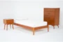 Alton Cherry II Twin Wood Platform 3 Piece Bedroom Set With Night Table - Signature