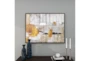 48X36 Abstract Grey + Rust With Black Frame - Room