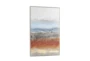 32X47 Abstract Multi Colored Clouds With Gold Frame - Material