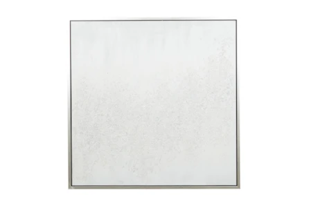 39X39 Abstract White Canvas With Silver Frame - Main