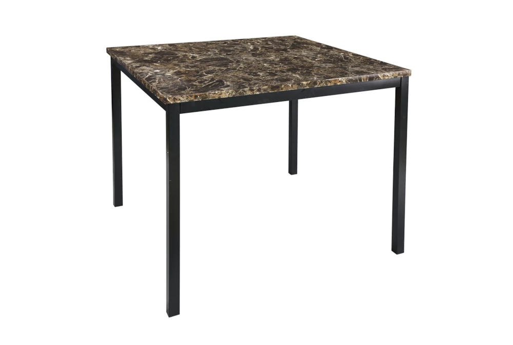 Bianca Brown 40" Faux Marble Counter Table