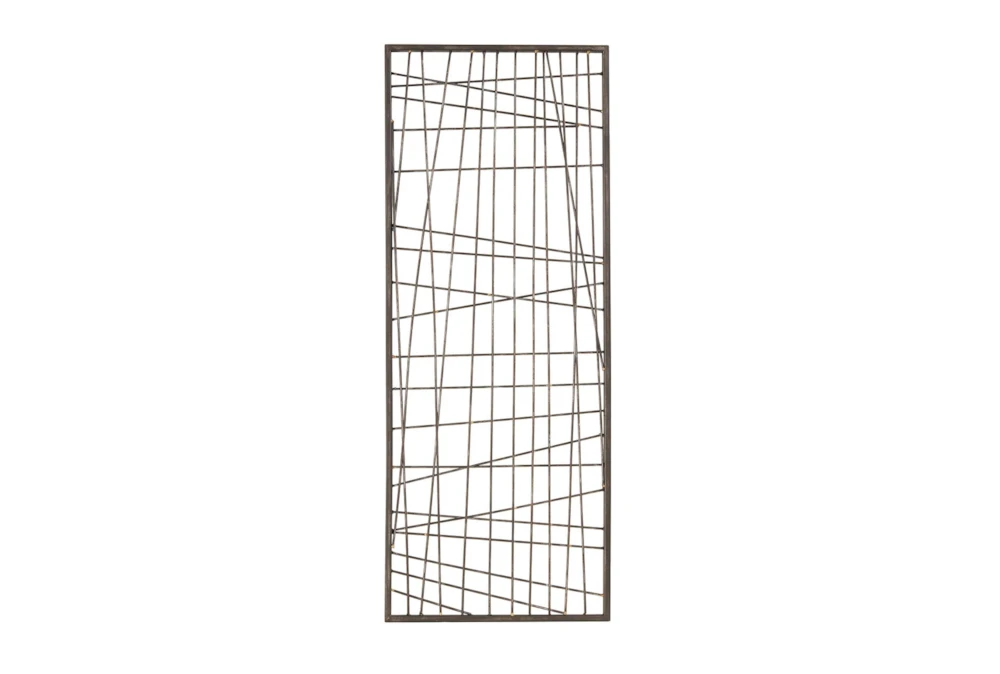 35X14 Black Distressed Metal Wire Wall Decor Panel