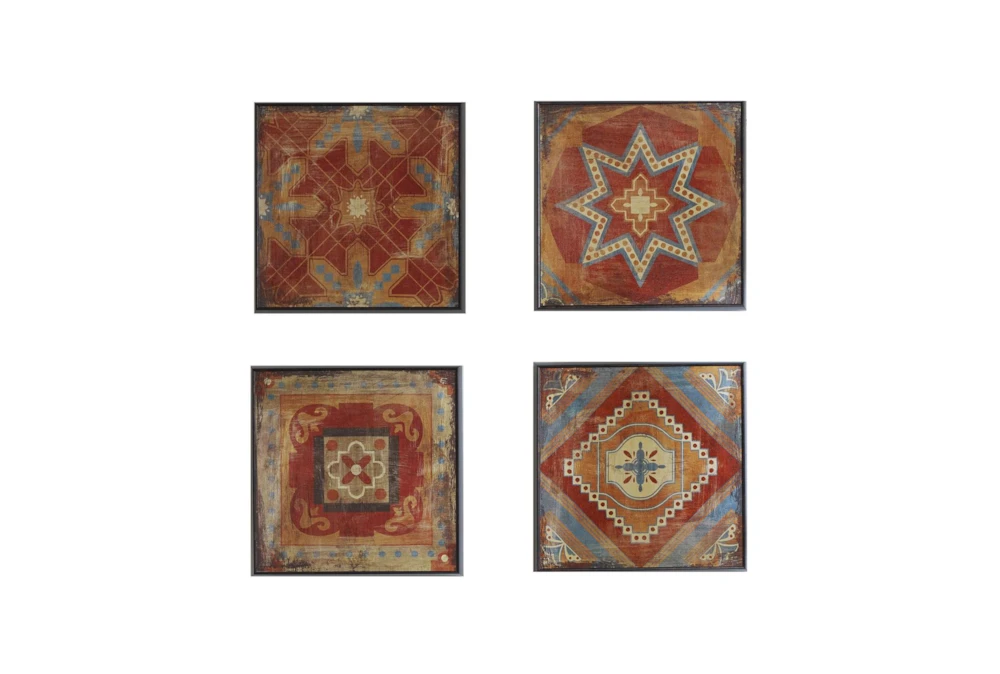 15X15 Red Moroccan Tile Set Of 4