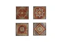15X15 Red Moroccan Tile Set Of 4 - Signature