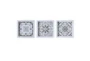 14X14 Black/White Distressed Tile Pattern Set Of 3 - Signature