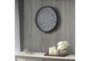 25X25 Grey Wood Carved Medallion Round Wall Decor - Room