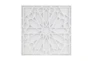 24X24 White Wood Boho Square Medallion Carved Dimensional Wall Decor Panel - Signature