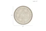 27X27 Natural + White Wood Medallion Round Wall Decor - Detail