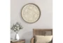 27X27 Natural + White Wood Medallion Round Wall Decor - Room