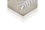 25X14 White Sabal Palm Rice Paper Shadow Box Set Of 3 - Detail
