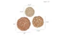 20X20 Spice Metal Textured Feather Disc Wall Decor Set Of 3 - Detail