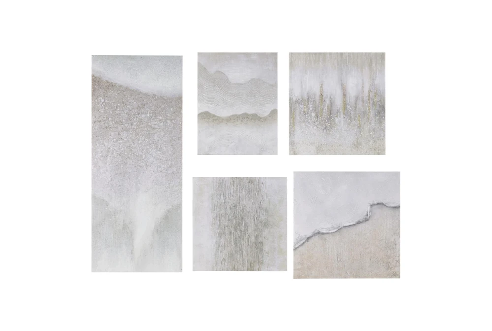Natural Essence Abstract Glitz 5 Piece Wall Gallery Set