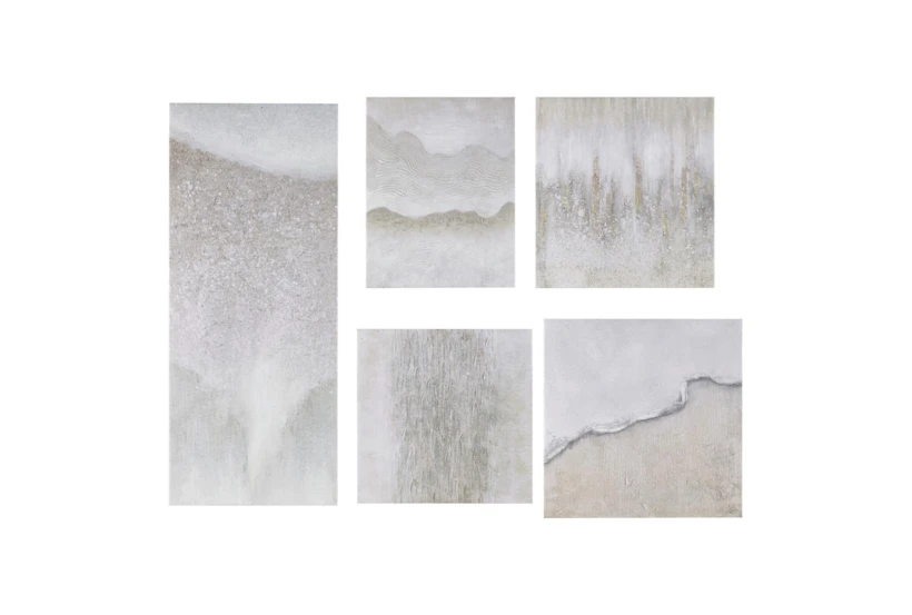 Natural Essence Abstract Glitz 5 Piece Wall Gallery Set - 360