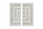 16X32 White Tala Geometric Rice Paper Shadow Box Set Of 2 - Signature