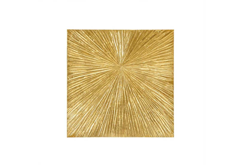 30X30 Gold Metallic Dimensional Sunburst Wall Decor - 360