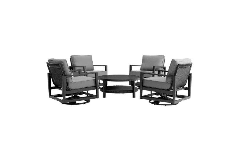 Prospect Outdoor 5 Piece Swivel Lounge Chair Conversation Set - 360
