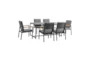 Catal Black 63" Outdoor Dining Set For 6 - Signature