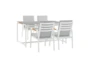 Catal White 63" Outdoor Dining Set For 4 - Signature