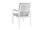 Catal White 63" Outdoor Dining Set For 6 - Back