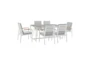 Catal White 63" Outdoor Dining Set For 6 - Signature