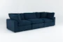 Zone Blue 3 Piece Modular Sofa - Side