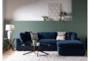 Zone Blue 4 Piece Modular Sectional with 2 Corners, 1 Armless Chair & Ottoman - Room