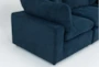 Zone Blue 6 Piece Modular Sectional with 2 Corners, 3 Armless Chairs & Ottoman - Detail