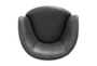 Santiago Slate Leather Swivel Club Chair - Detail