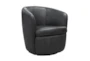 Santiago Slate Leather Swivel Club Chair - Detail