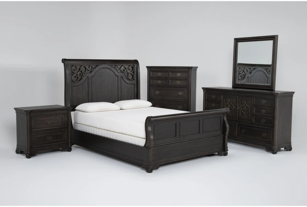 Remi California King Sleigh 5 Piece Bedroom Set