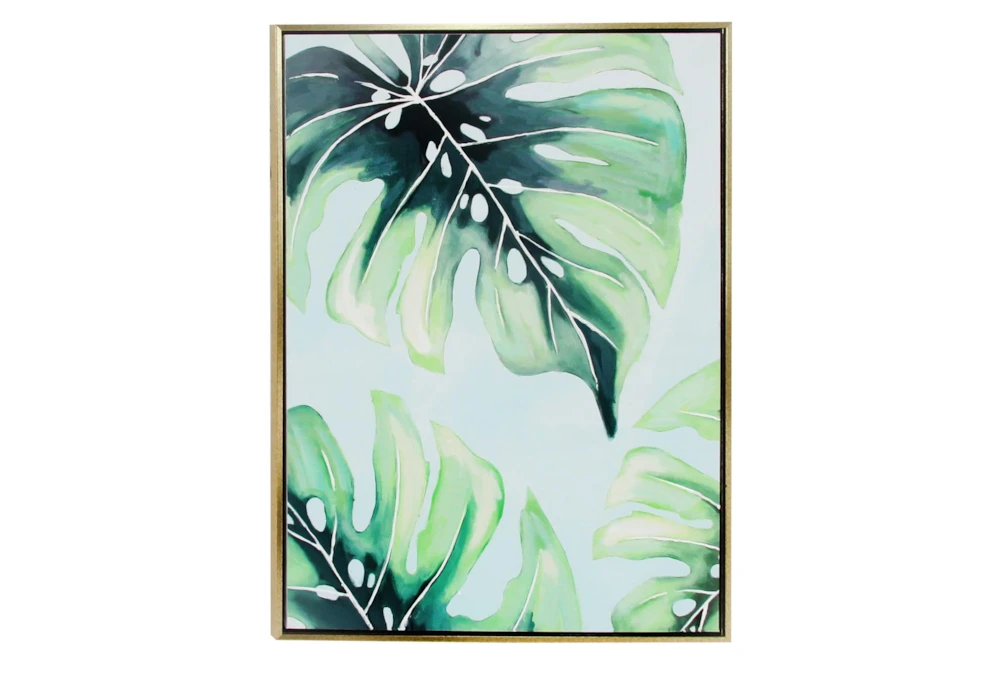 36X47 Monstera With Gold Frame