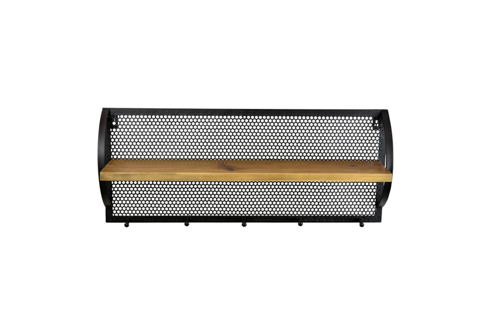 24X10 Metal + Wood Wall Shelf
