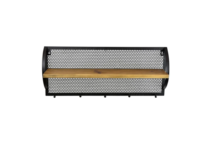 24X10 Metal + Wood Wall Shelf - 360