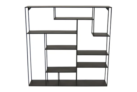 30X30 Metal + Wood Wall 8 Tier Display Shelf - Main