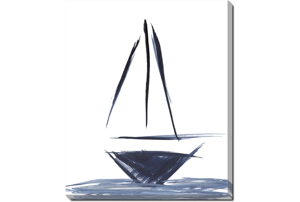 20X24 Sailboat Line Drawing Gallery Wrap Canvas