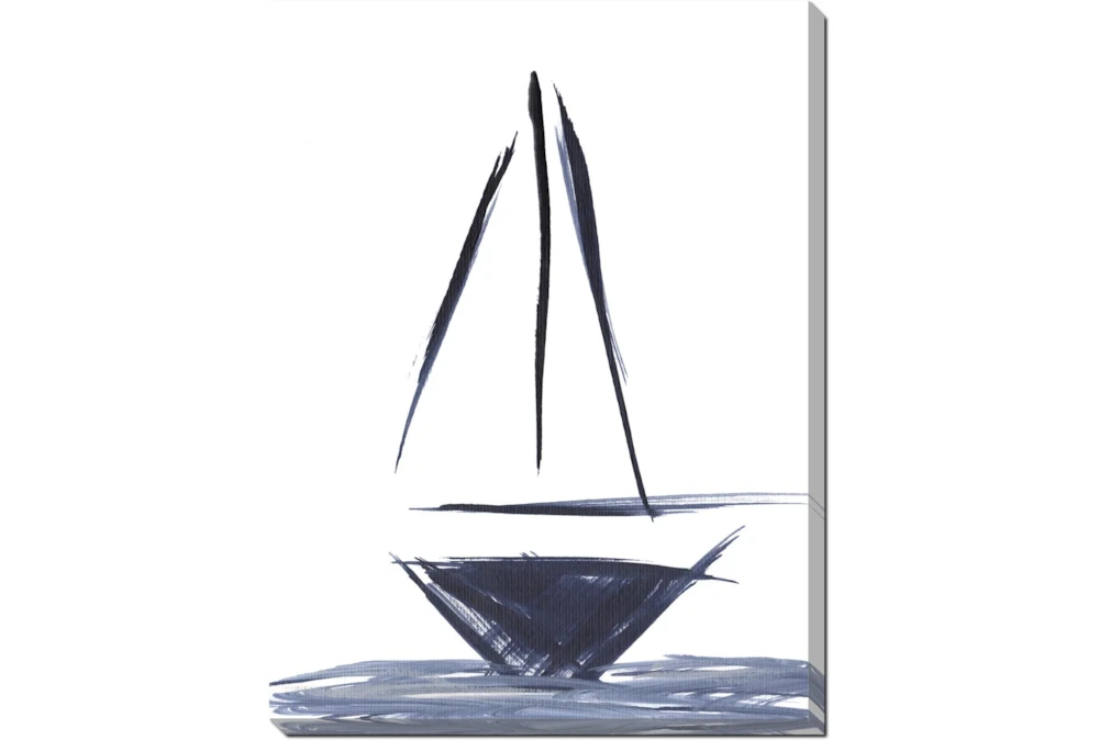 30X40 Sailboat Line Drawing Gallery Wrap Canvas