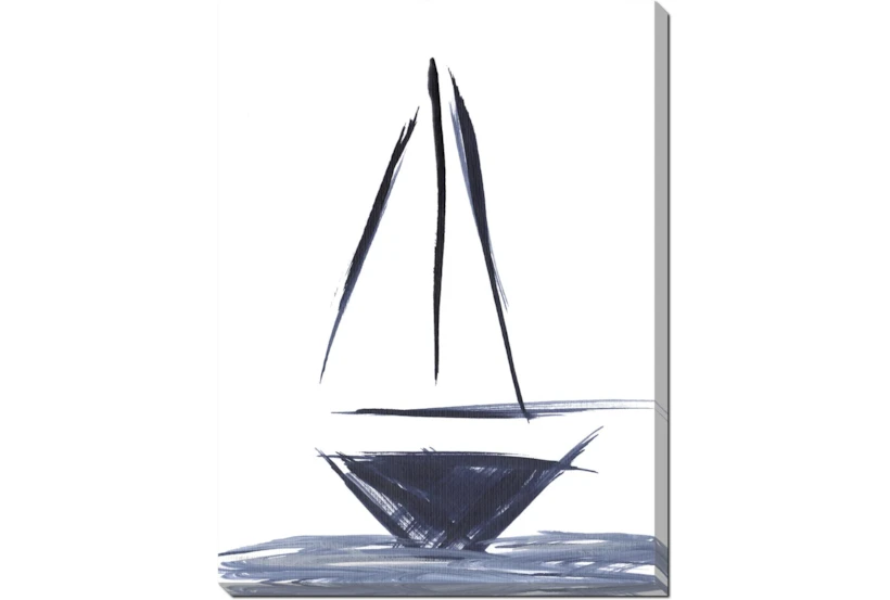 30X40 Sailboat Line Drawing Gallery Wrap Canvas - 360