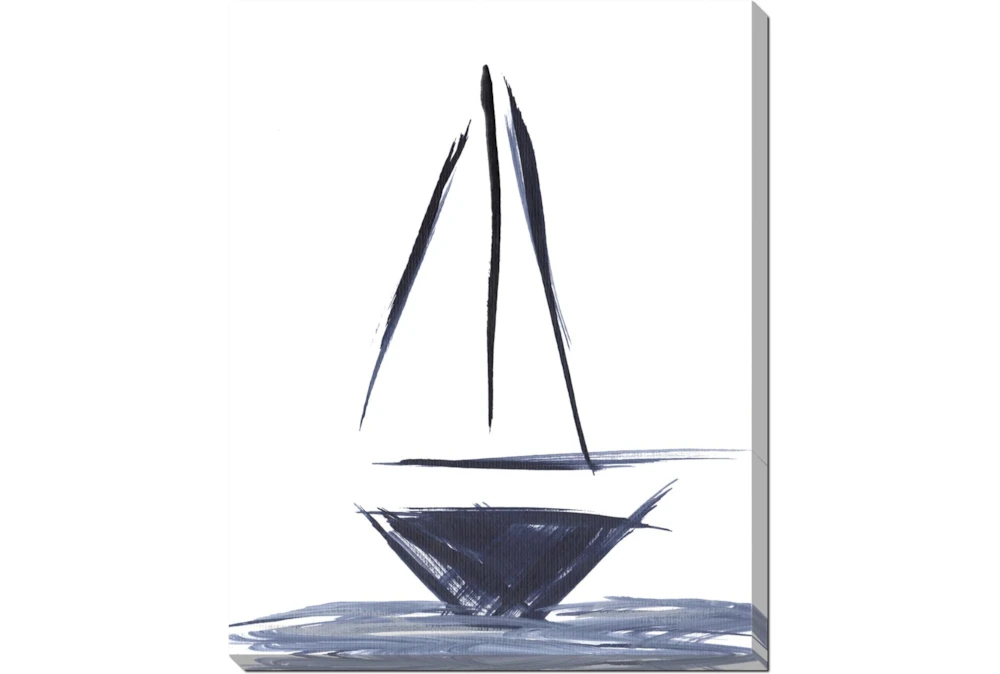 40X50 Sailboat Line Drawing Gallery Wrap Canvas