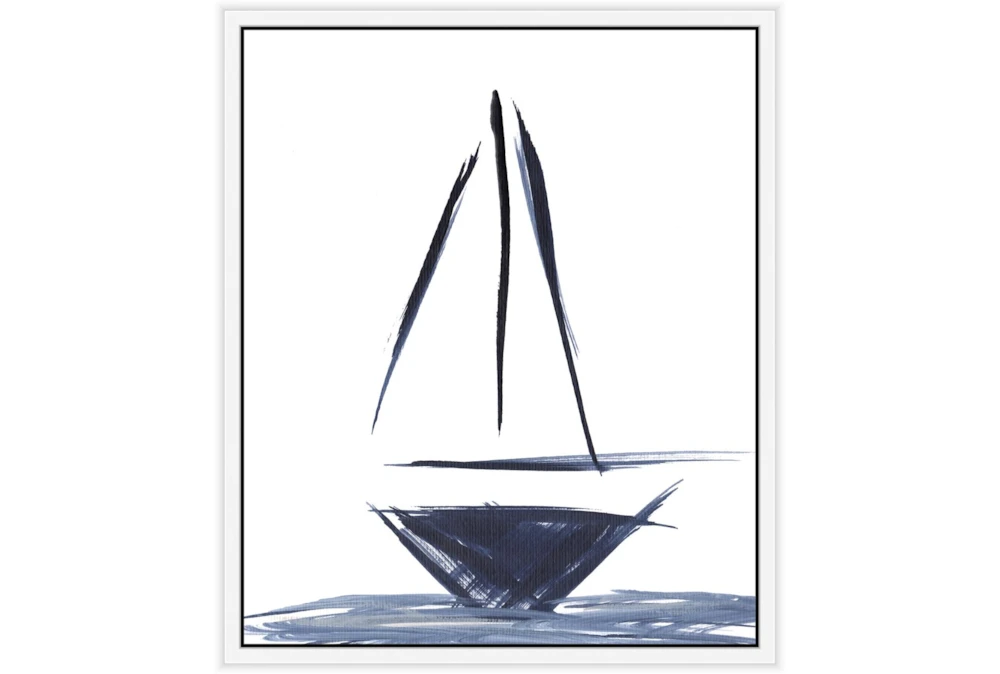 22X26 Sailboat Line Drawing With White Frame